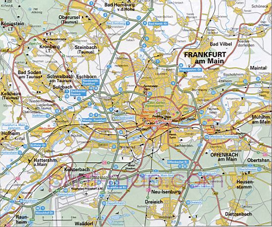 frankfurt region carte